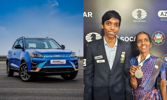 Mahindra To Gift Special Edition XUV400 EV To Chess Prodigy Praggnanandhaa's Parents Mahindra To Gift Special Edition XUV400 EV To Chess Prodigy Praggnanandhaa's Parents