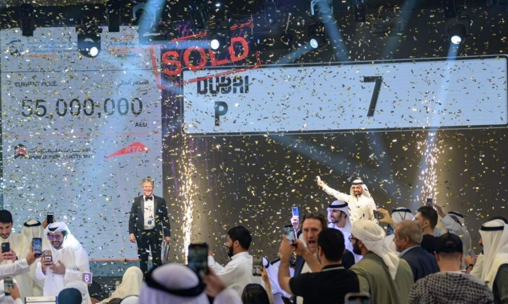 Dubai ‘P7’ Number Plate Sold For A Whopping 55 Million Dirhams At ‘Most Noble Numbers’ Auction  Dubai ‘P7’ Number Plate Sold For A Whopping 55 Million Dirhams At ‘Most Noble Numbers’ Auction