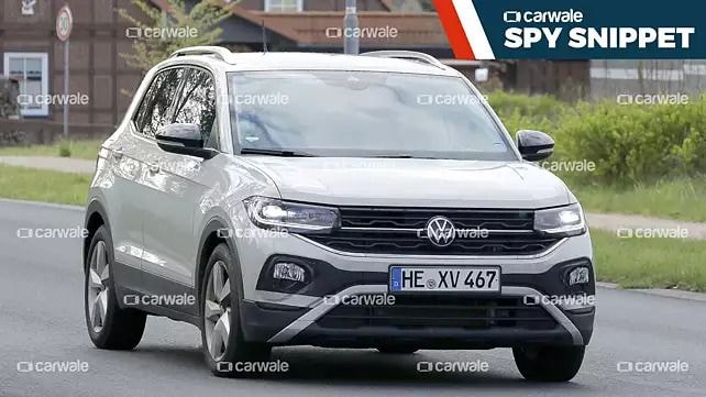 New Volkswagen T-Cross Facelift Spotted Testing  New Volkswagen T-Cross Facelift Spotted Testing