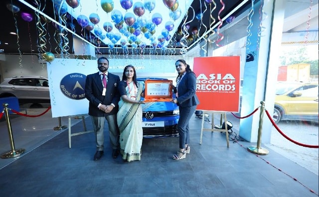 Volkswagen's Gujarat Dealership Enters Asia Book Of Records For Maximum Deliveries Of The Virtus Volkswagen's Gujarat Dealership Enters Asia Book Of Records For Maximum Deliveries Of The Virtus