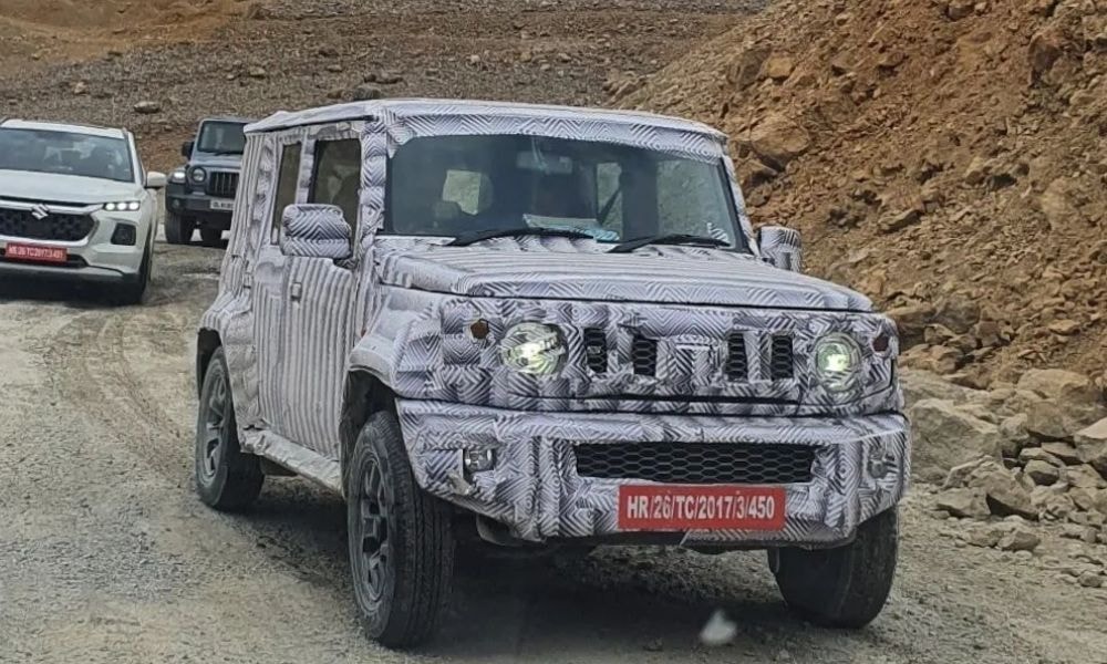 Five Door Maruti Suzuki Jimny Spotted Testing In India; Debut Likely At Auto Expo 2023 Five Door Maruti Suzuki Jimny Spotted Testing In India; Debut Likely At Auto Expo 2023